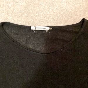 T by Alexander Wang Black Tissue Weight Sweater